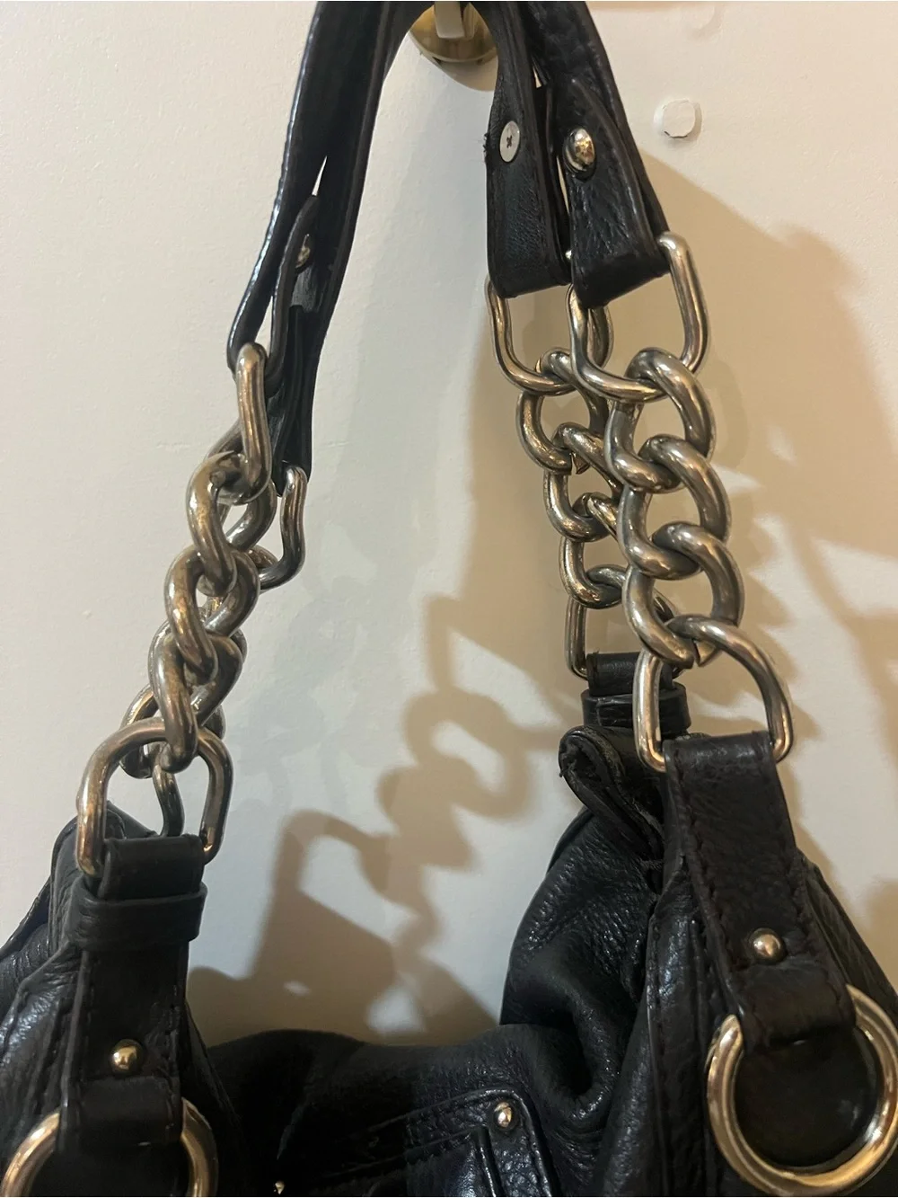 Versace Corniche Medusa Black Leather Hobo Bag